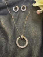 Golden Bow Charm Combo Set